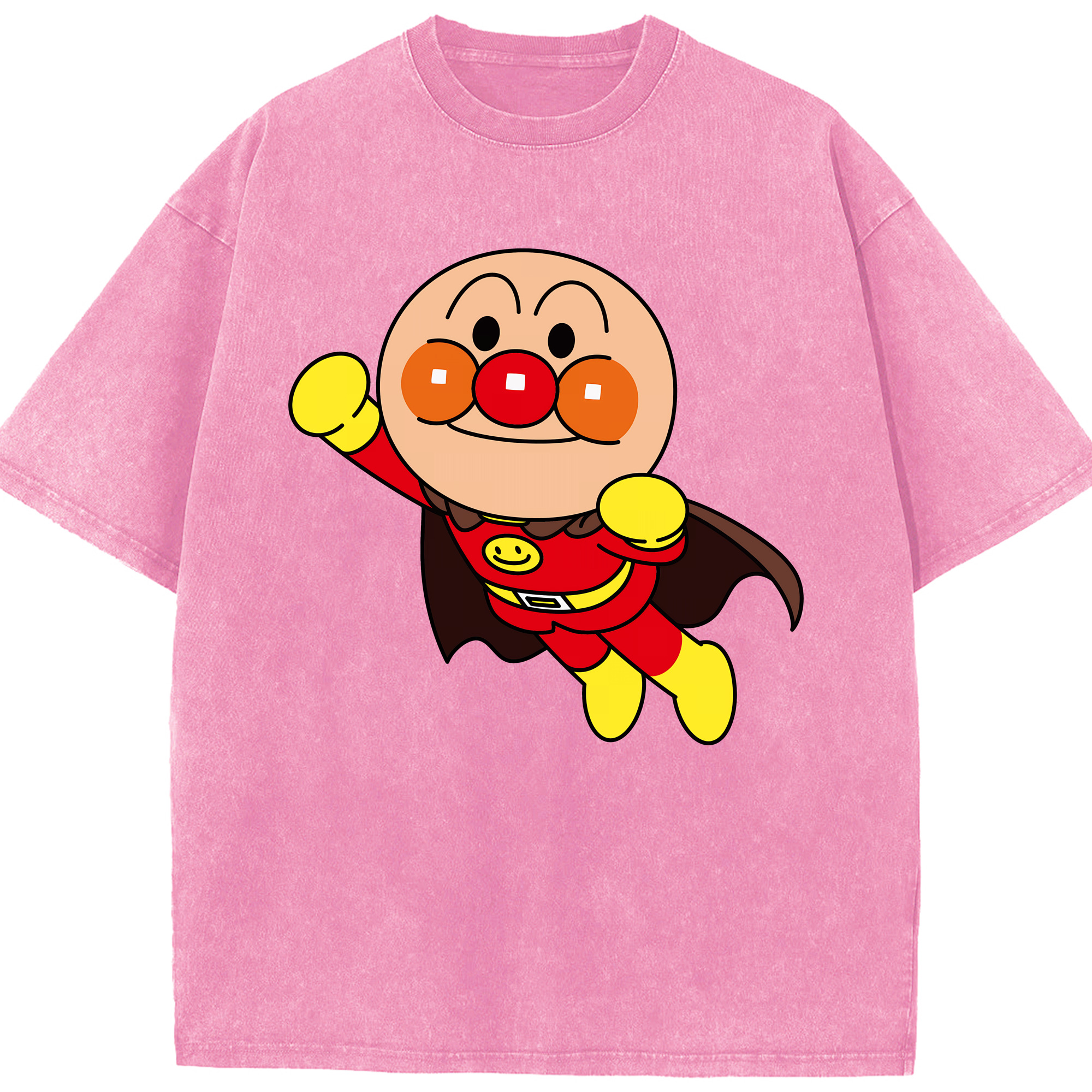 （画像用） アンパンマン Anpanman 綿100% ヴィンテージ風 半袖Tシャツ（フロントプリント）